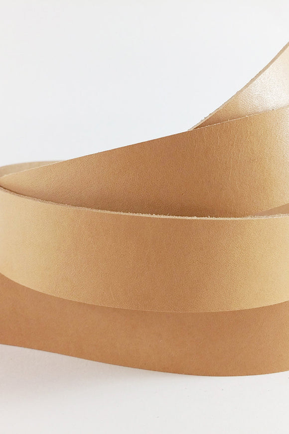 Natural veg tanned leather straps