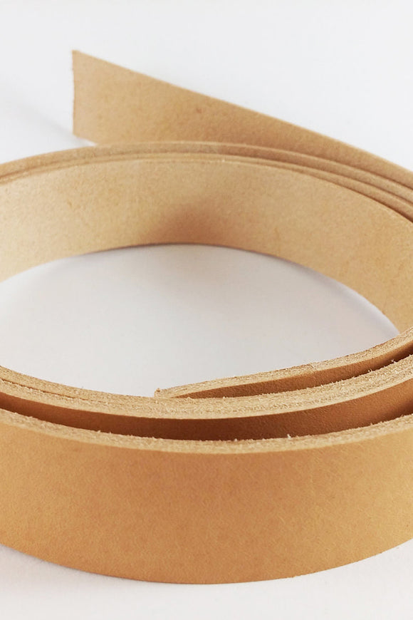 Natural veg tanned leather straps