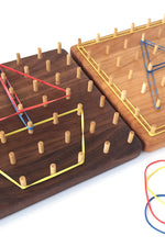 Natural wood geoboard