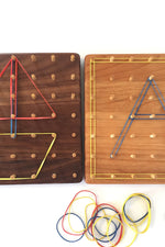 Natural wood geoboard