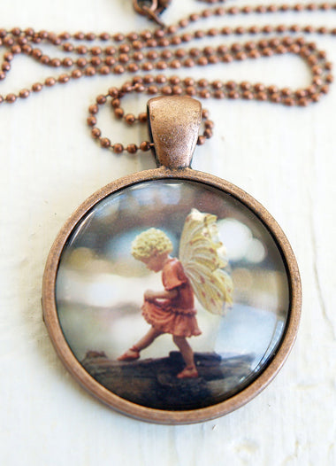 Fairy necklace children flower fairy