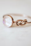 Infinity knot ring engagement ring