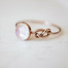 Infinity knot ring engagement ring
