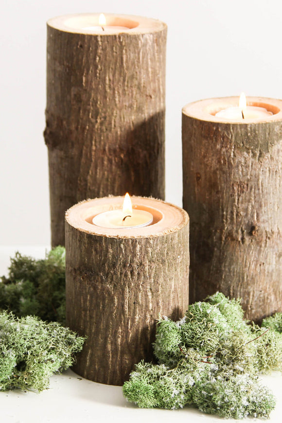 Tree branch candle holders set