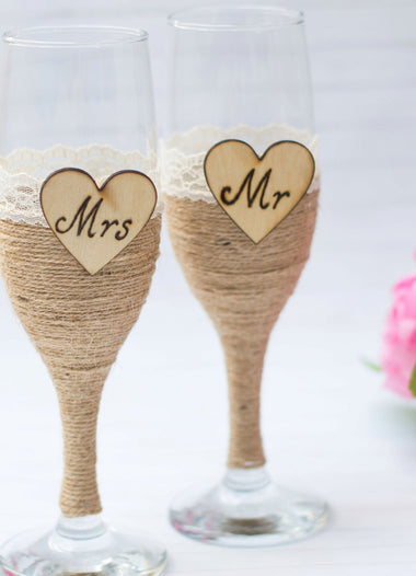Wedding glasses champagne flutes