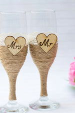 Wedding glasses champagne flutes