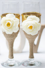 Wedding glasses champagne flutes