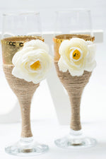 Wedding glasses champagne flutes